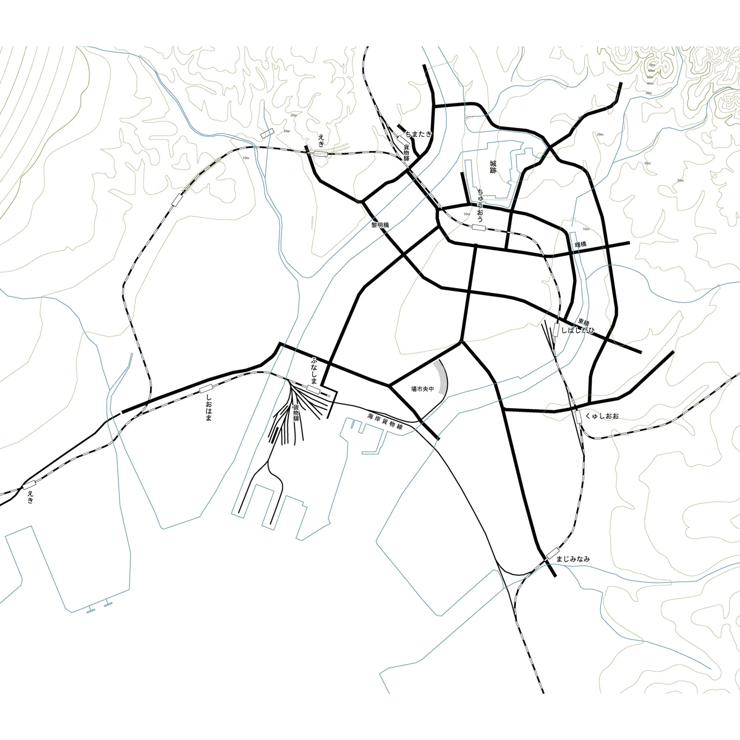 架洲の道路網図