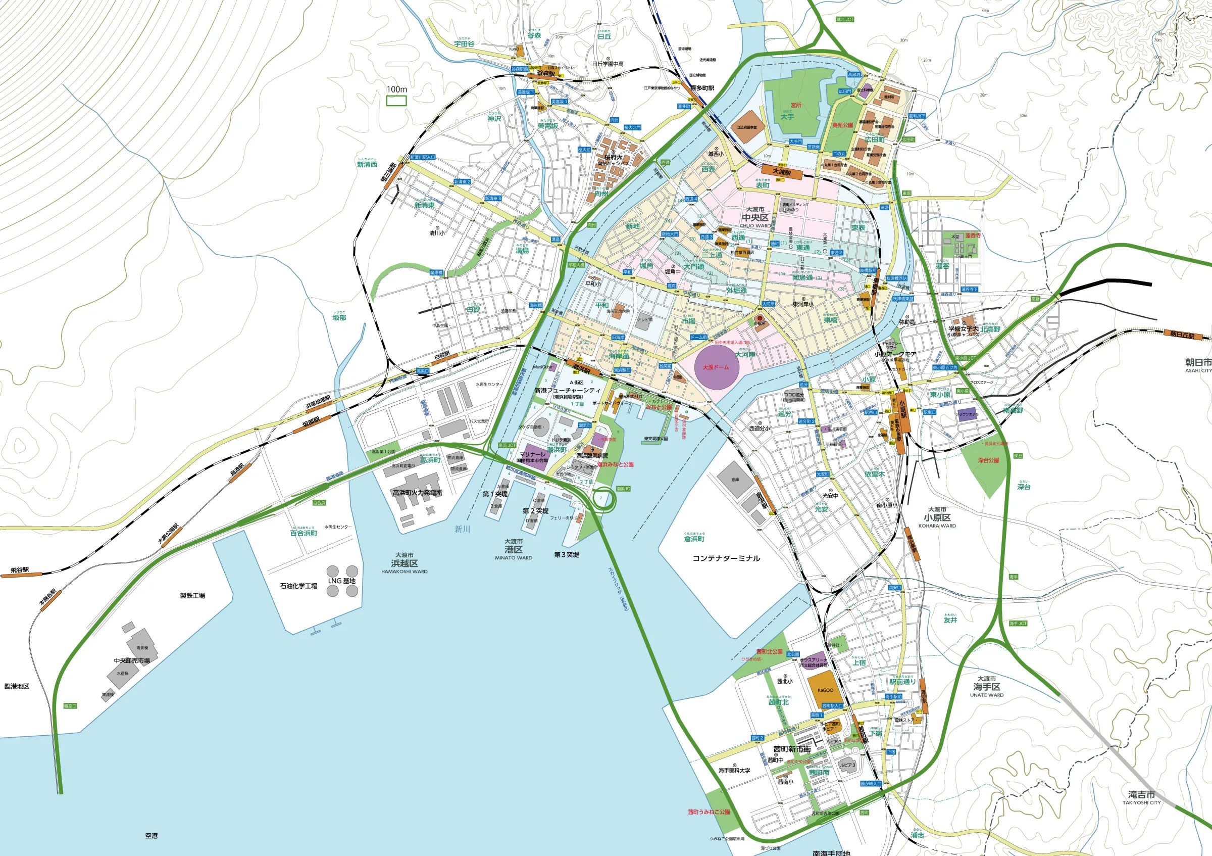 潮浜エリアの地図