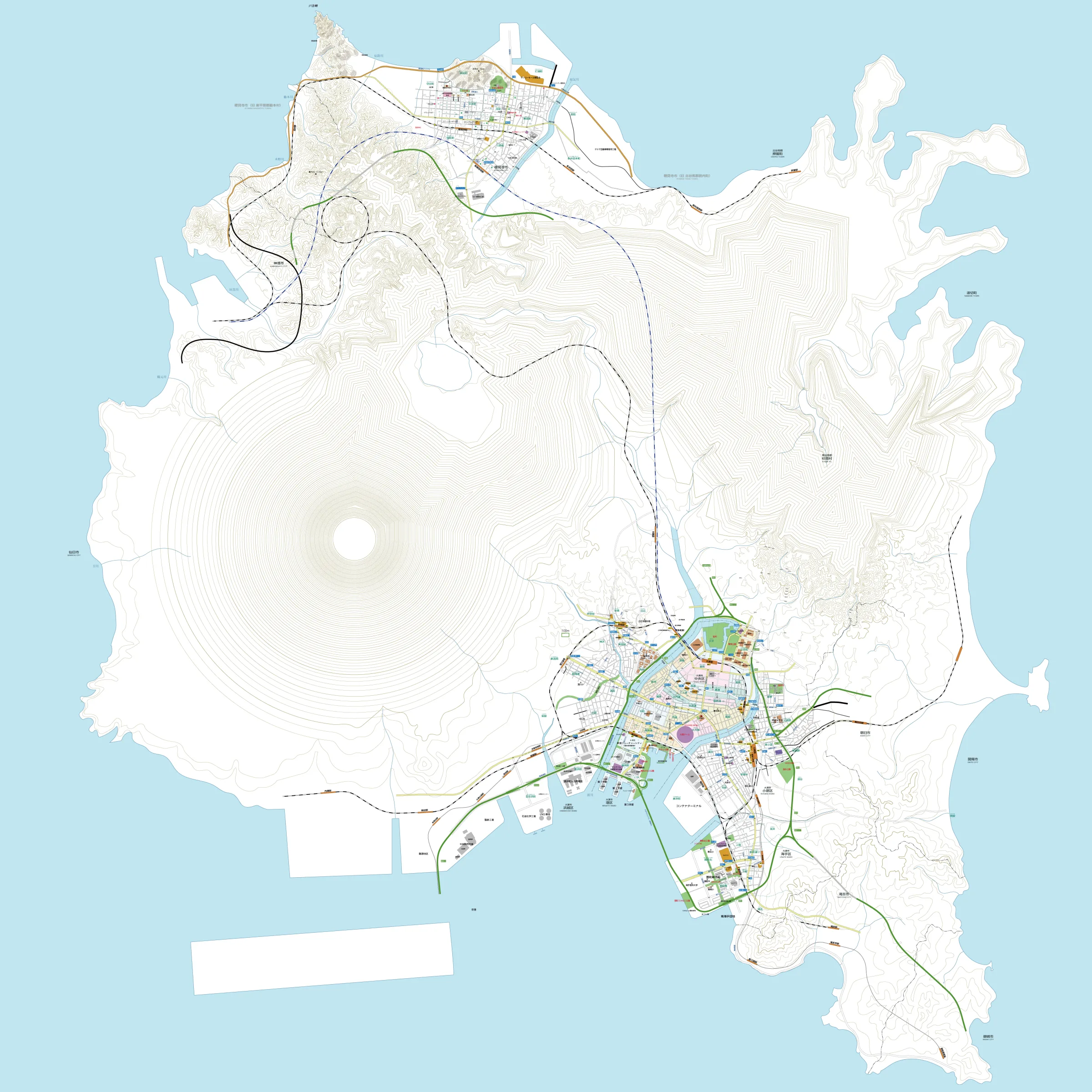架洲の全体地図